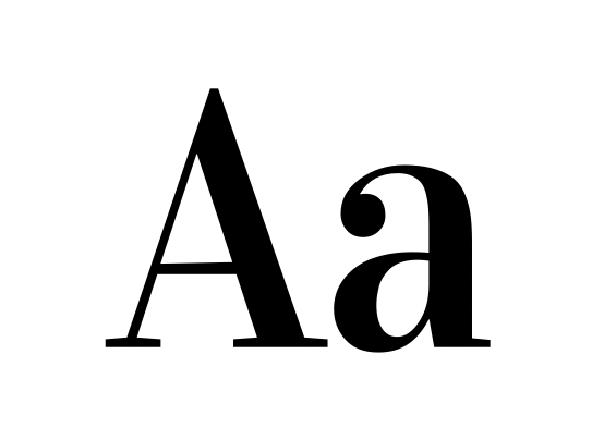 An example of a serif font
