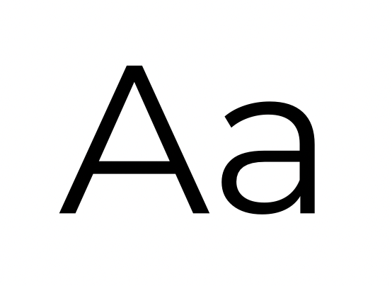 An example of a san serif font