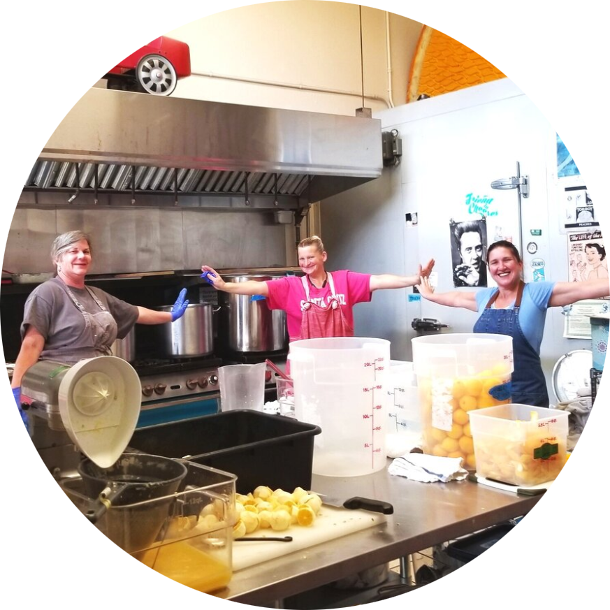 The ladies in the kitchen of Terroir in a Jar