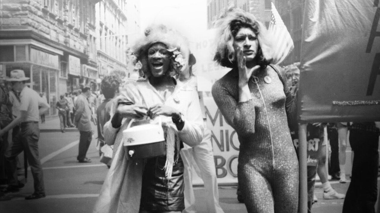 Marsha P. Johnson at a gay rights parade.