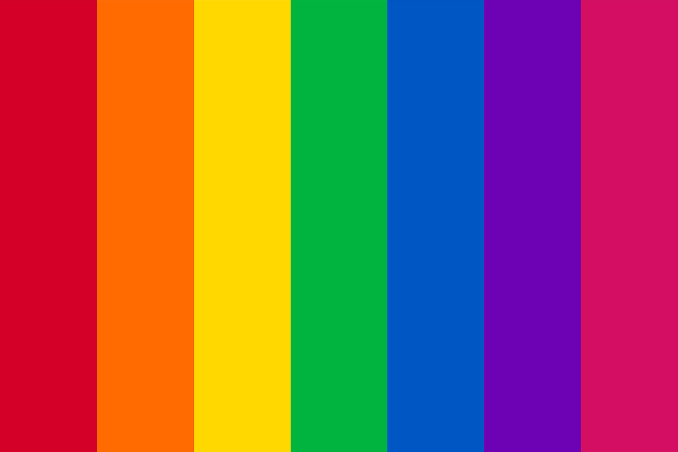 rainbowheader The Perfectly Pitched rainbow, showing vertical bars of red, orange, yellow, green, blue, purple, and pink.